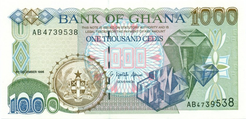 Ghana P32a 1.000 Cedis 1996 UNC
