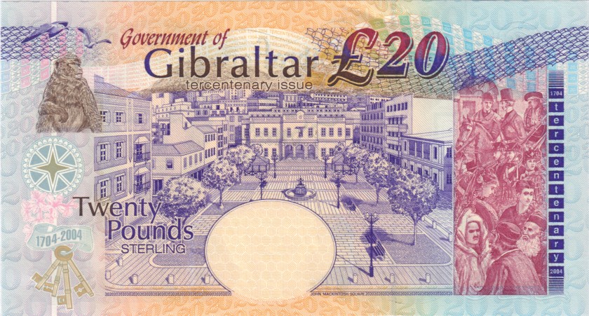 Gibraltar P31 20 Pounds Sterling 2004 UNC