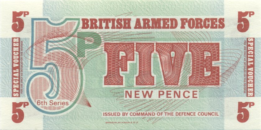 Great Britain Military P-M47 5 New Pence 1972 UNC