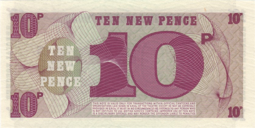 Great Britain Military P-M48 952952 10 New Pence 1972 UNC