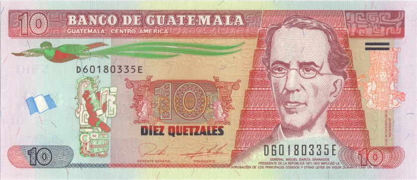 Guatemala P123A 10 Quetzales 2017 UNC