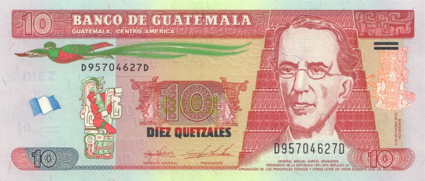 Guatemala P123e 10 Quetzales 2015 UNC