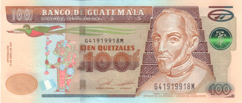 Guatemala P126m 100 Quetzales 2021 UNC