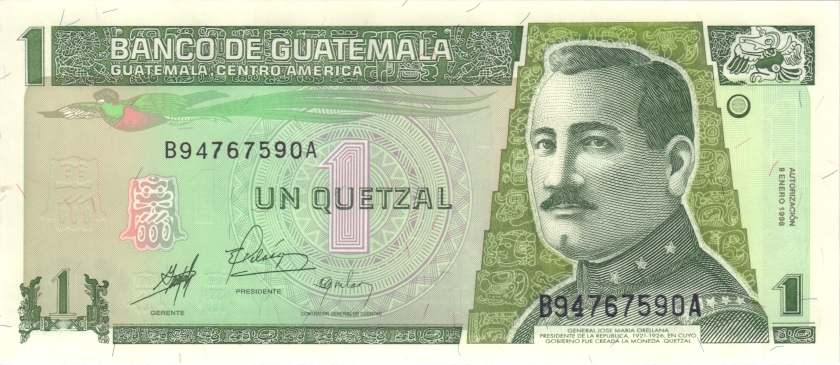 Guatemala P99 1 Quetzal 1998 UNC