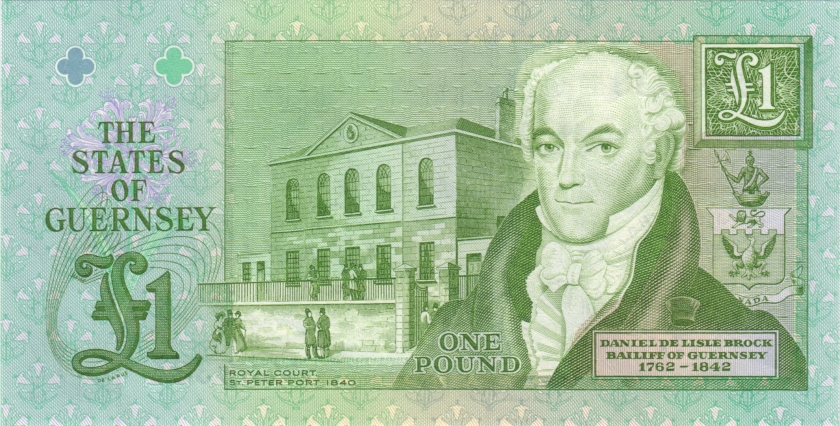 Guernsey P52d 1 Pound Prefix X 2021 UNC
