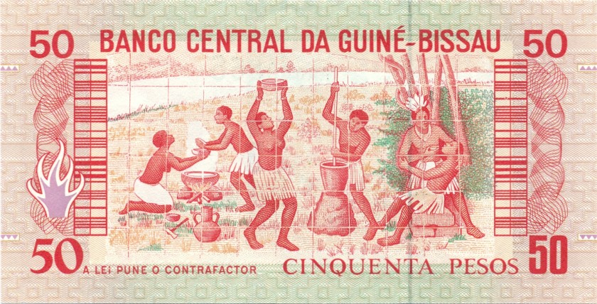 Guinea Bissau P10 50 Pesos 1990 UNC