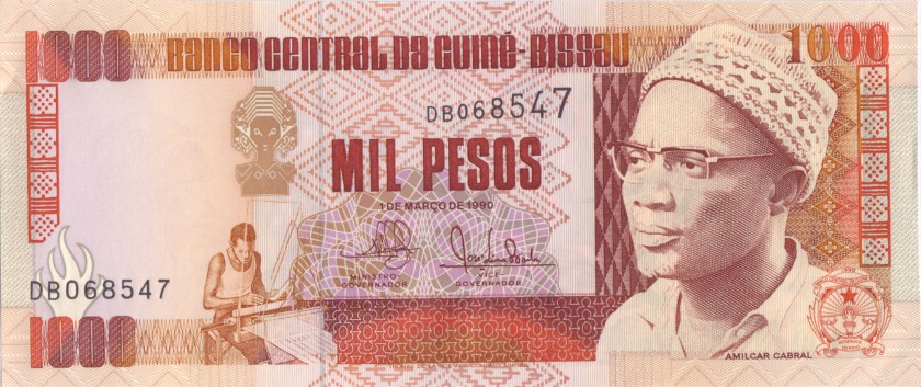 Guinea Bissau P13a 1.000 Pesos 1990 UNC-