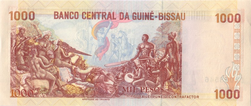 Guinea Bissau P13a 1.000 Pesos 1990 UNC-