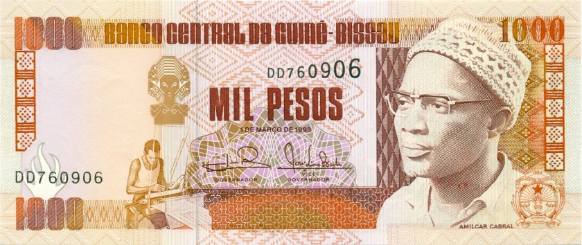 Guinea Bissau P13b 1.000 Pesos 1993 UNC