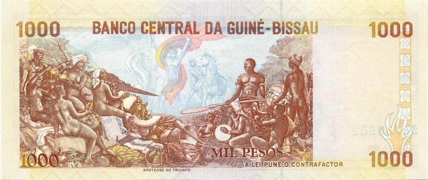 Guinea Bissau P13b 1.000 Pesos 1993 UNC