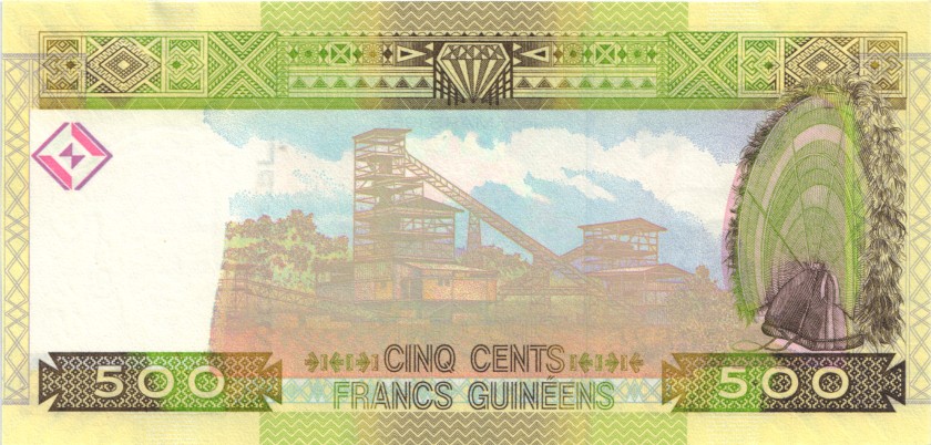 Guinea P39b 500 Guinean Francs 2012 UNC