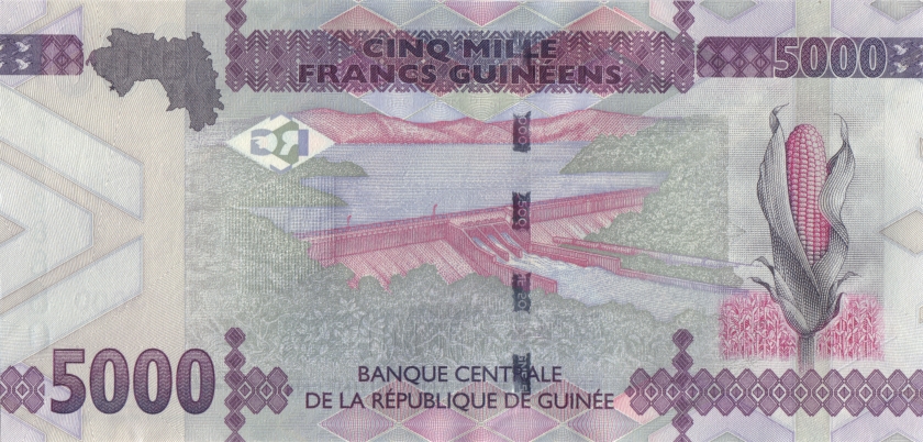 Guinea P49c 5.000 Guinean Francs 2021 UNC