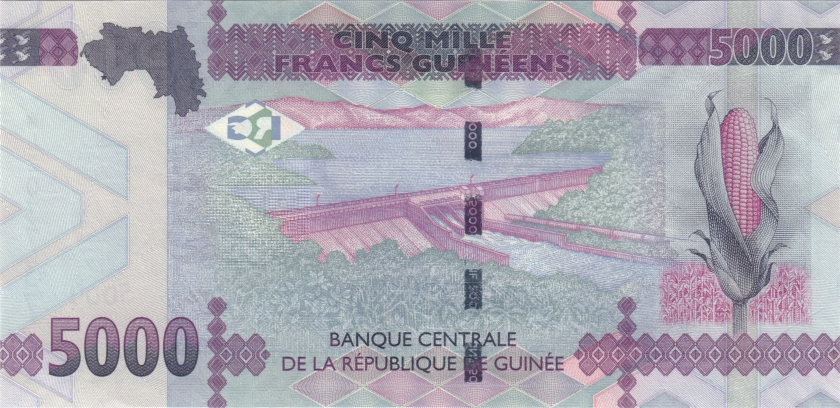 Guinea P49d 5.000 Guinean Francs 2022 UNC