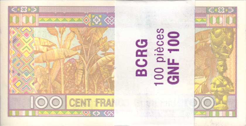 Guinea P-A47 100 Guinean Francs Bundle 100 pcs 2015 UNC
