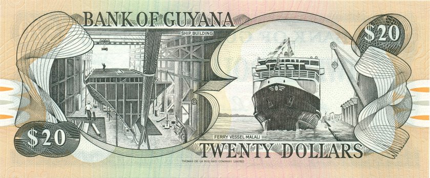 Guyana P30d 20 Dollars 2006 UNC