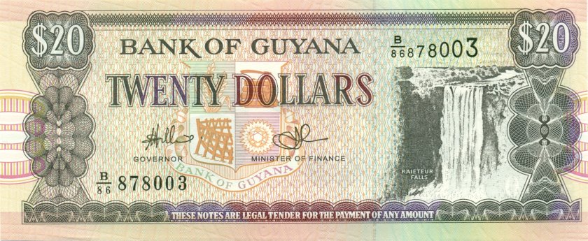 Guyana P30e(2) 20 Dollars 2010 UNC