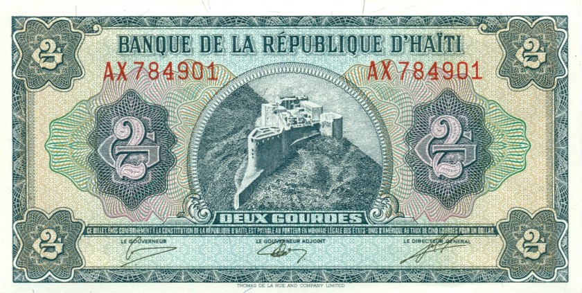 Haiti P245A 2 Haitian Gourdes 1979 UNC