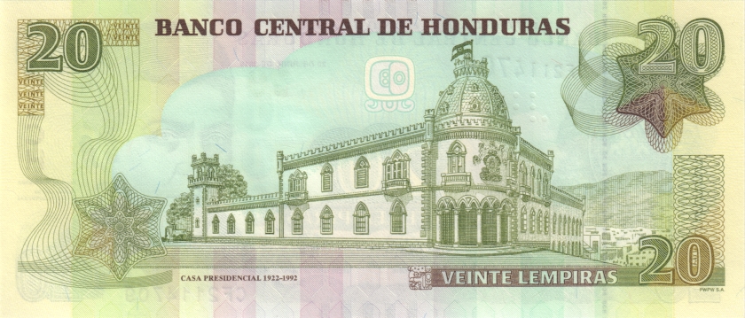 Honduras P100d 20 Lempiras 2019 UNC