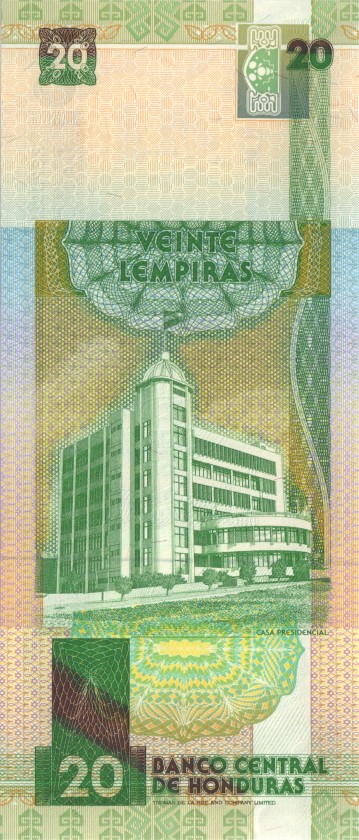 Honduras P73a 20 Lempiras 1993 UNC