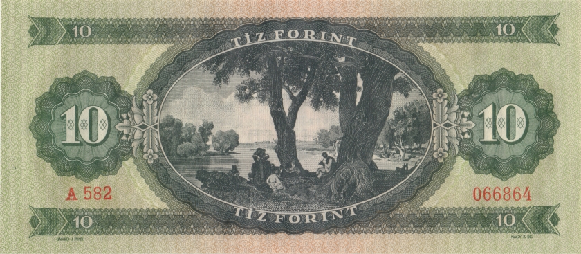 Hungary P168a 10 Forint 1957 UNC