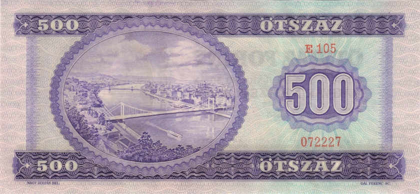 Hungary P172a 500 Forint 1969 UNC