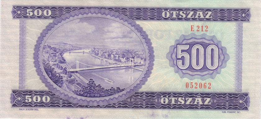Hungary P172b 500 Forint 1975 UNC