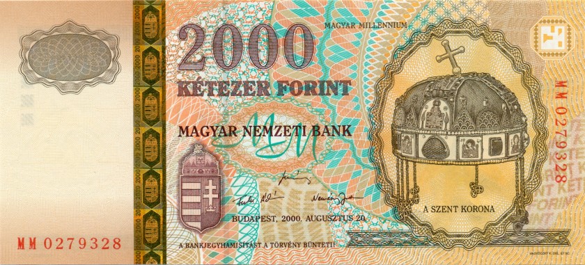 Hungary P186 2.000 Forint 2000 UNC