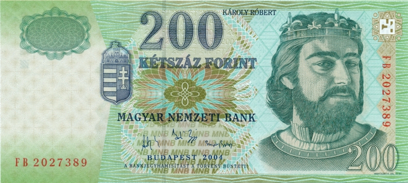 Hungary P187d 200 Forint 2004 UNC