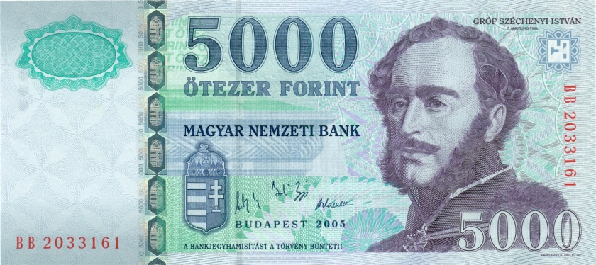 Hungary P191a 5.000 Forint 2005 UNC