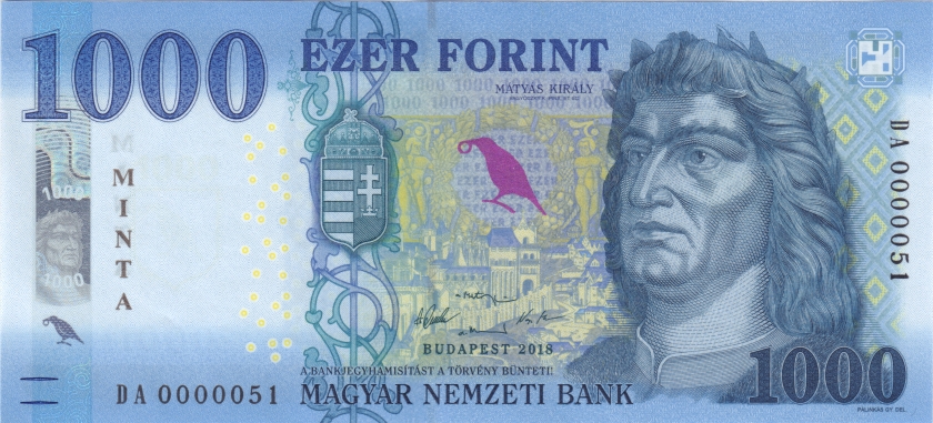 Hungary P203b SPECIMEN 1.000 Forint 2018 UNC