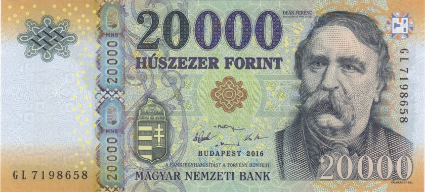 Hungary P207b 20.000 Forint 2016 UNC