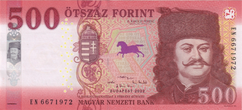 Hungary P-W202 500 Forint 2022 UNC