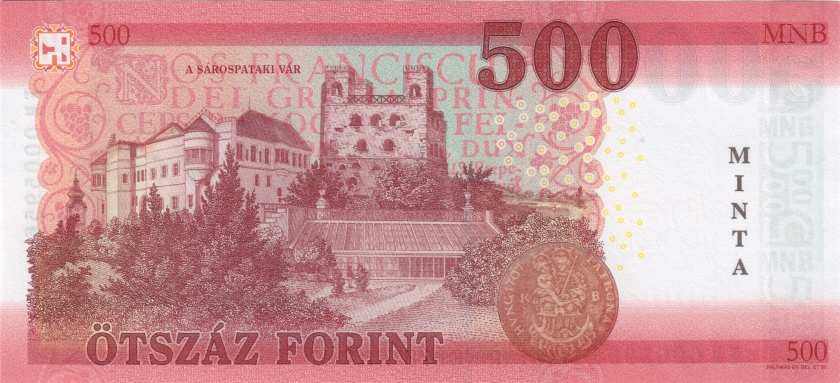 Hungary P-W202 SPECIMEN 500 Forint 2022 UNC