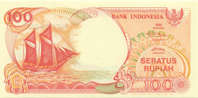 Indonesia P127c 100 Rupiah 1992/1994 UNC