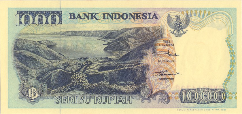 Indonesia P129c 1.000 Rupiah 1992/1994 UNC