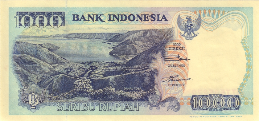 Indonesia P129i 1.000 Rupiah 1992/2000 UNC