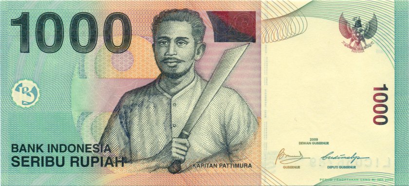Indonesia P141j 1.000 Rupiah 2000/2009 UNC