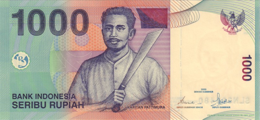 Indonesia P141d 1.000 Rupiah 2000/2003 UNC