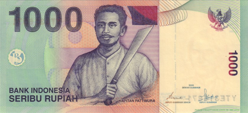Indonesia P141e 1.000 Rupiah 2000/2004 UNC