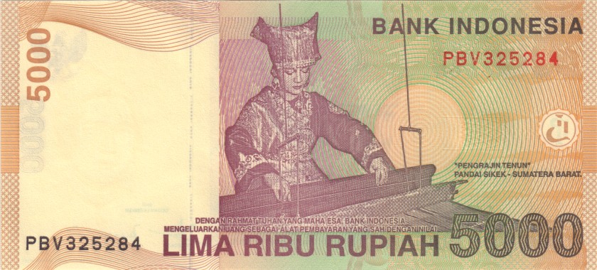 Indonesia P142h 5.000 Rupiah 2001/2007 UNC