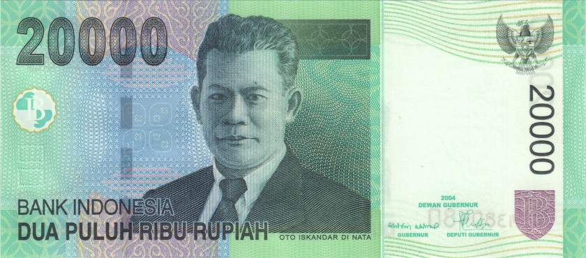Indonesia P144d 20.000 Rupiah 2004/2007 UNC