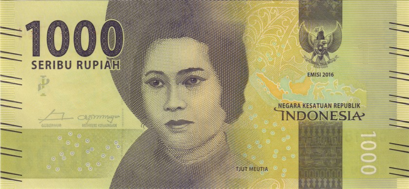 Indonesia P154b 1.000 Rupiah 2016/2017 UNC