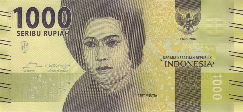 Indonesia P154c(1) 1.000 Rupiah 2016/2018 UNC