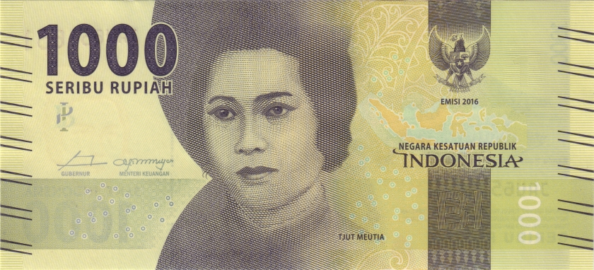 Indonesia P154c(1) 651651 1.000 Rupiah 2016/2018 UNC