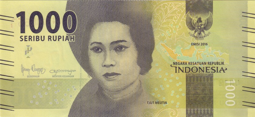 Indonesia P154c(2) 1.000 Rupiah 2016/2018 UNC