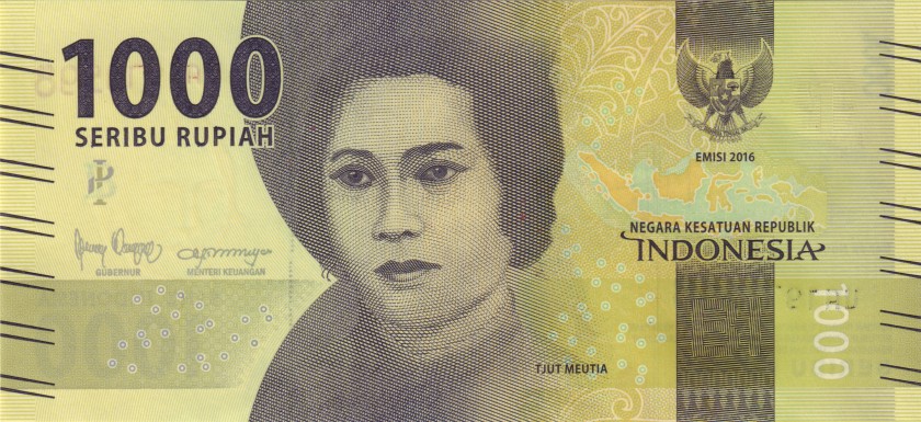 Indonesia P154d 1.000 Rupiah 2016/2019 UNC