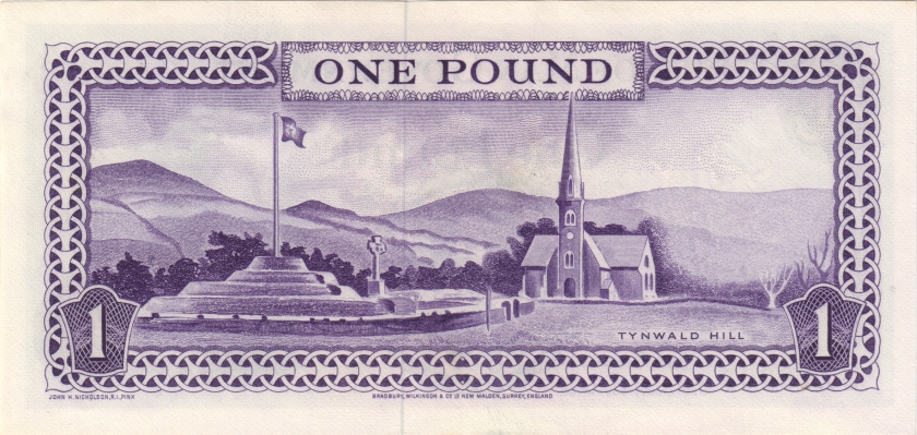 Isle of Man P25b 1 Pound 1967 UNC