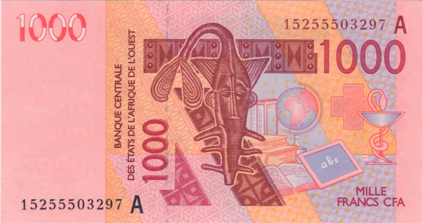 West African States Ivory Coast P115Ao 1.000 Francs 2015 UNC