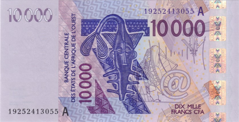 West African States Ivory Coast P118As 10.000 Francs 2019 UNC