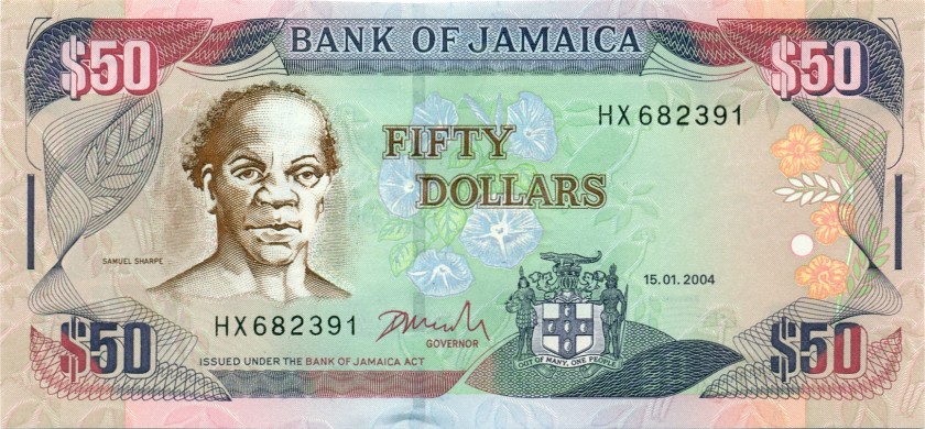 Jamaica P79e 50 Dollars 2004 UNC